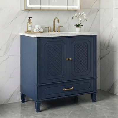Feaman 30" Faux Wood Bathroom Vanity With Sink
