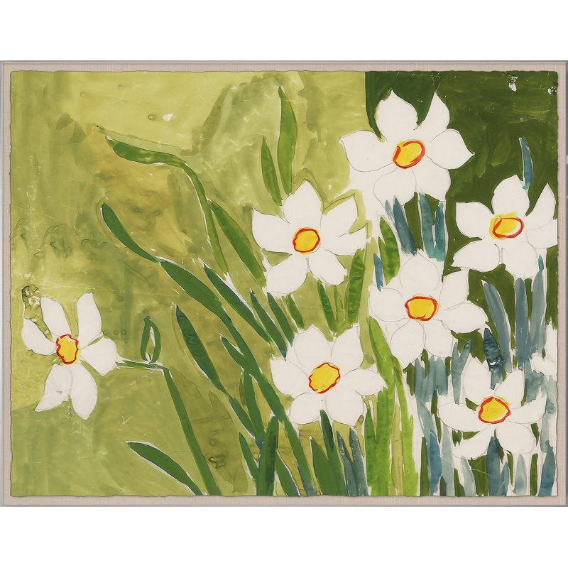 Fleur Blanche Print by Paule Marrot, Acrylic Box, 44" H x 56" W x 1.25" D