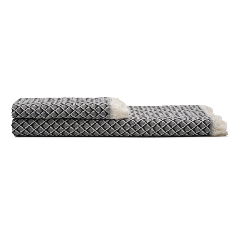 Essuie-mains et serviettes Serenity Grid, Noir