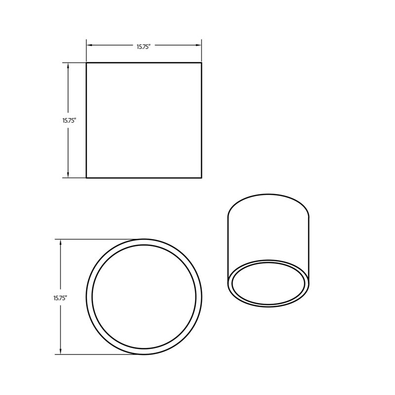 Table de bout Kareen, Brun lave, H 15,75 po x l 15,75 po x P 15,75 po