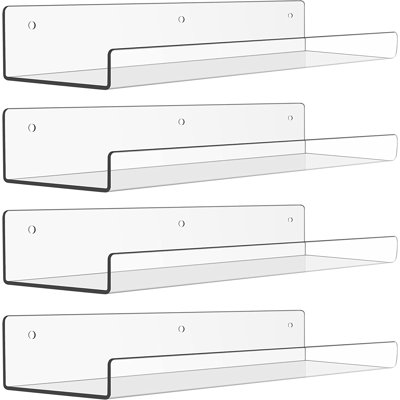 Layron 4 Piece Resin Floating Shelf