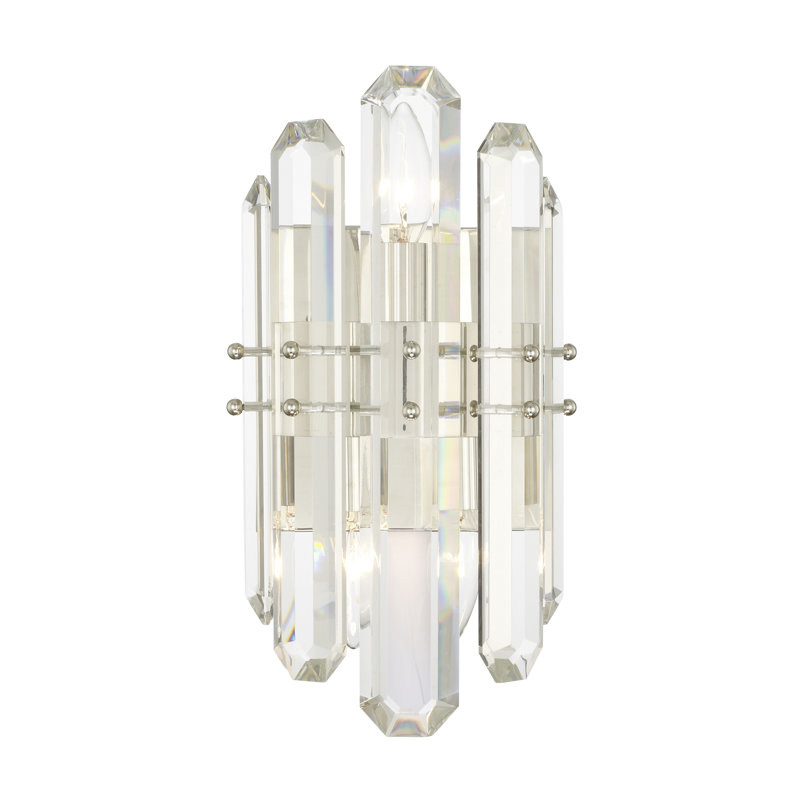Demitrius Candle Wall Light, Polished Nickel