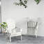 Chaise Adirondack pliante en PEHD avec porte-gobelet, blanc-1410749531