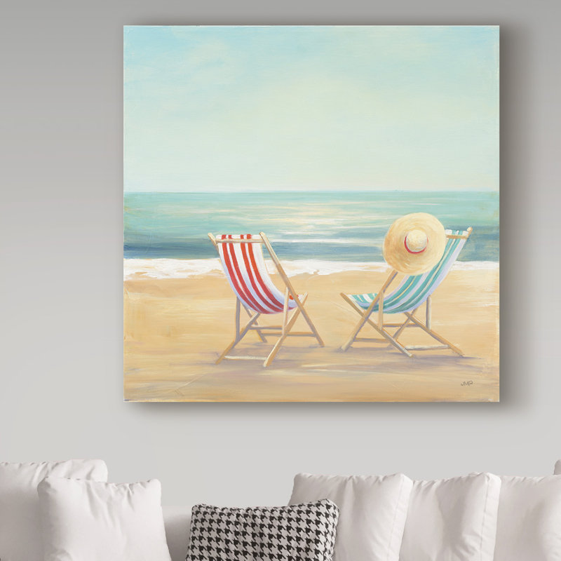 « the simple beach life », reproduction de peinture à l’acrylique sur toile tendue, H 35 po x l 35 po x P 2 po