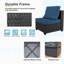 𝗣𝗿𝗲- 𝗮𝘀𝘀𝗲𝗺𝗯𝗹𝗲𝗱 𝗖𝗵𝗮𝗶𝗿𝘀, Mobilier de patio en rotin pour 6 personnes avec conversation et coussins épais pour sièges-113773936-119015996-126347185