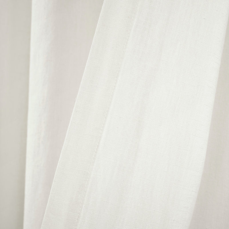Rideau en mélange de coton Dunsmore, Blanc, L 50 po x L 96 po