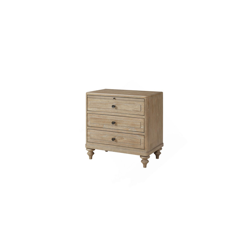 Table de chevet 3 tiroirs avec finition sable