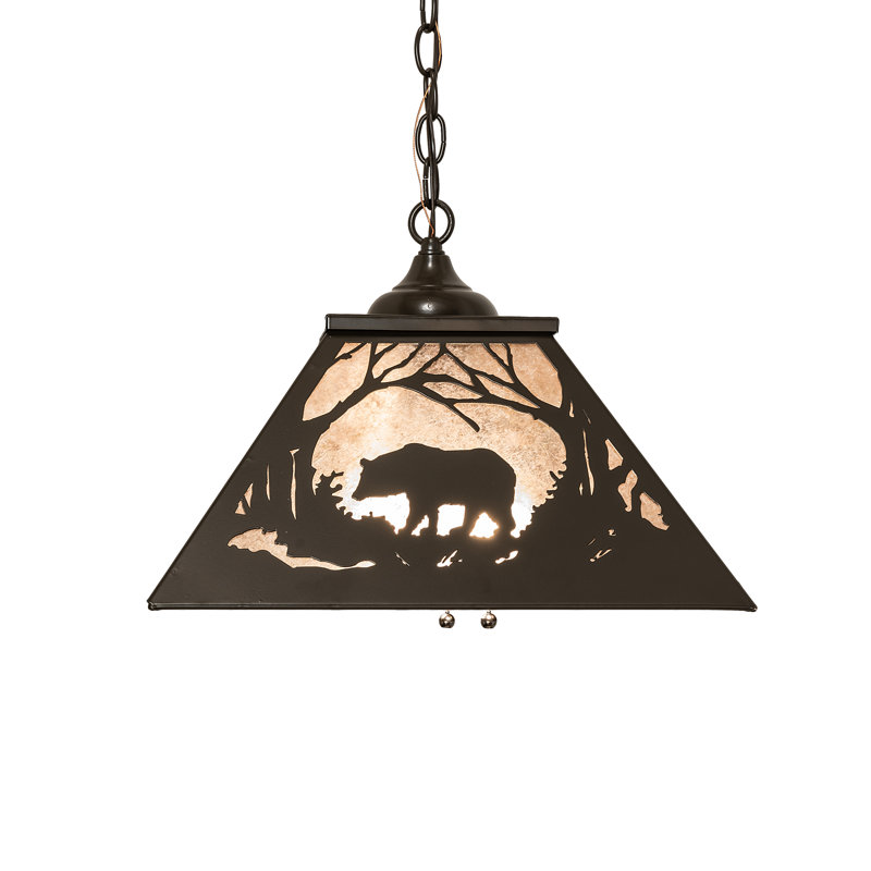 Luminaire suspendu unique en bronze à 2 lumières Adyen