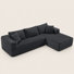 Boneless 108" Modern L-Shaped Sectional Sofa With Chaise Deep Seat Corduroy Upholstered Couch