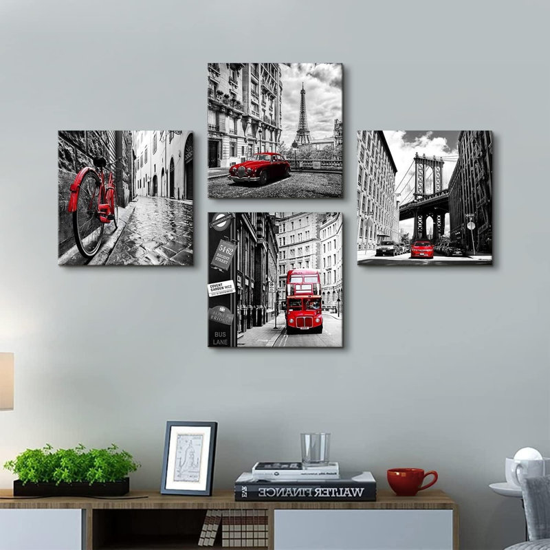 4 Piece Wrapped Canvas Print