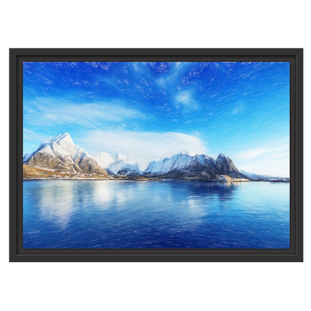 Gerahmtes Wandbild Lofoten in Norwegen