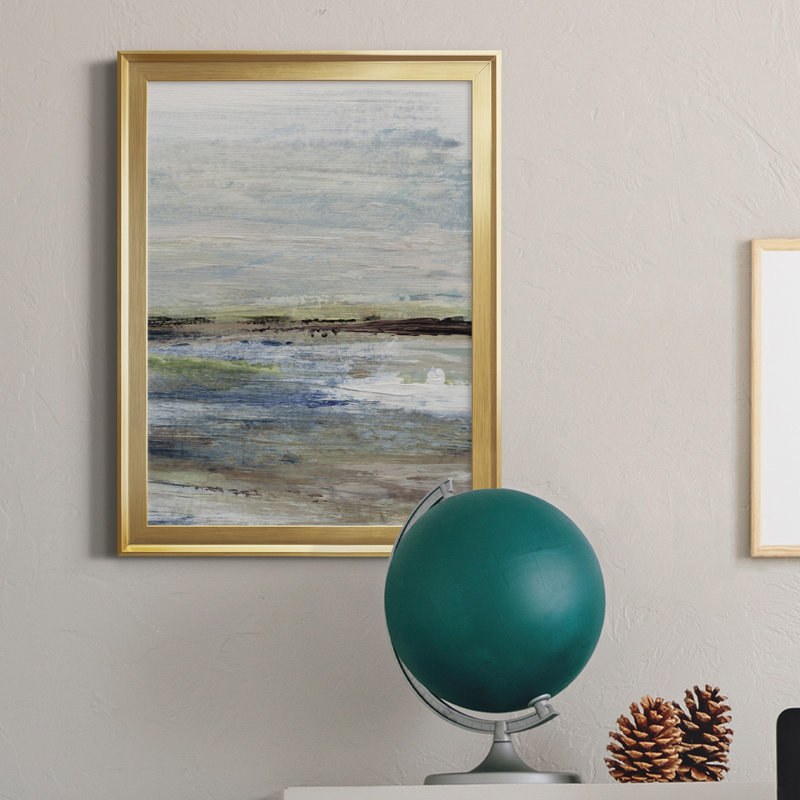 Wetlands II - Peinture sur toile encadrée, H 30,5 po x l 42,5 po x P 1,5 po, Cadre doré