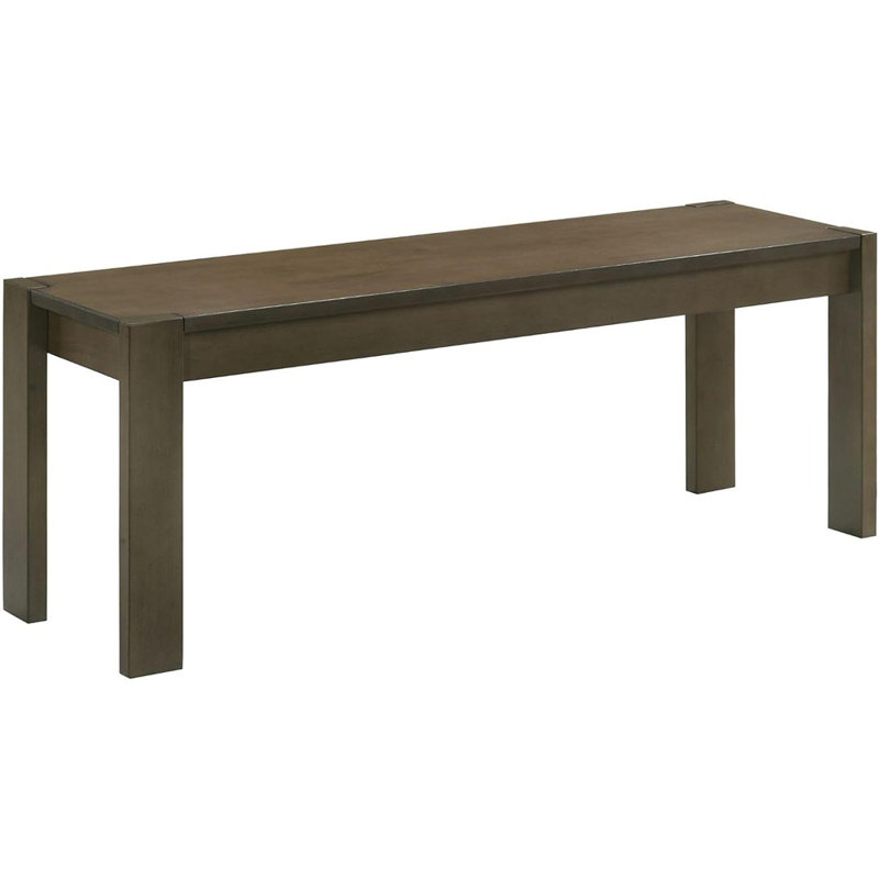 Banc de salle à manger en bois massif, banc d'entrée de ferme brun de 47,25 po, banc long rustique étroit pour le couloir, la cuisine, la salle à manger et le salon