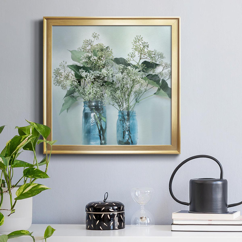 Toile encadrée Bloomin 'Wild I-Premium - prête à être accrochée, Or, H 30,5 po x l 30,5 po x P 1,5 po
