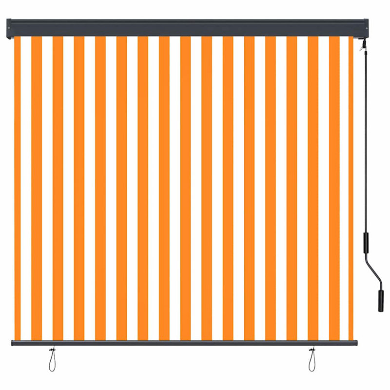 Roll-Up Blind, White/Orange