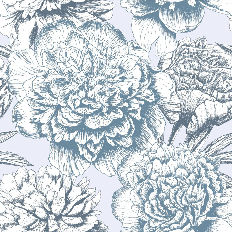 Peel & Stick Floral Wall Mural, 100" W x 8.33" L