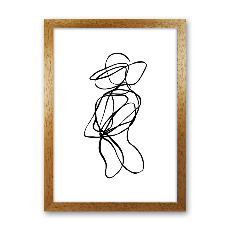 Tangled Lines Female5 by Planeta444 - No Frame Print, Brown Framed, 34cm H x 25cm W x 3cm D