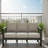 75" All-Weather Metal 3-Seat Patio Sofa Couch With Thick Light Gray Cushions & Black Frame-15233389-15233391