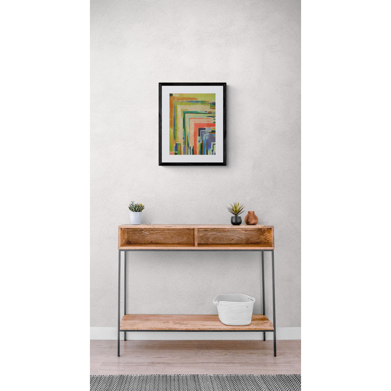 "Frames" par Angel Estevez - Peinture, Papier avec cadre noir, H 31,25 po x l 25,25 po