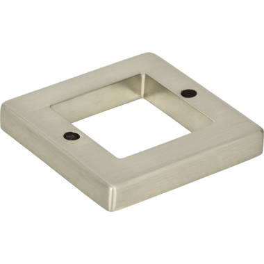 GlideRite 8" Squared Backplate 7" 178mm Center-Center, Satin Nickel