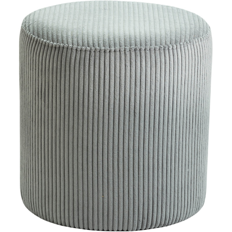 Roy Baber Upholstered Ottoman, Grey Microsuede Fabric
