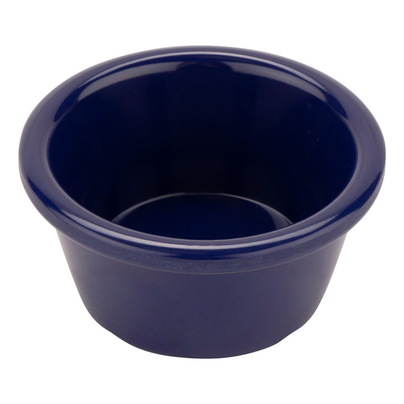 GET Plat de cuisson en mélamine et ramequin, Bleu marine