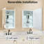 Rectangular Beveled Frameless Mirror Cabinet, Wall Mounted Cabinet For Bathroom Toilet Kitchen,Recess Or Surface Mount Installation-1062961582