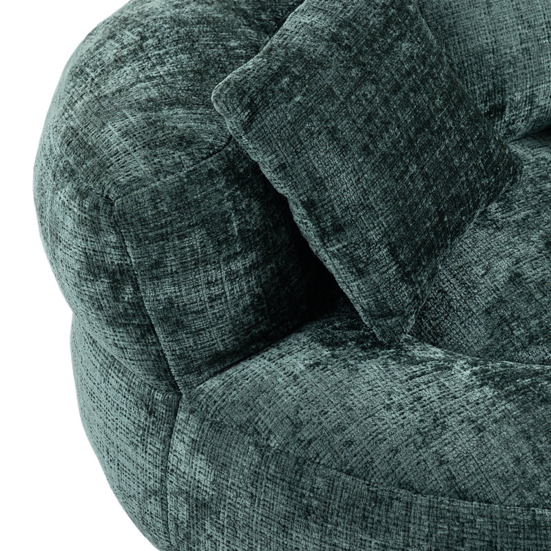 Mason Chenille Bean Bag Lounger, Emerald