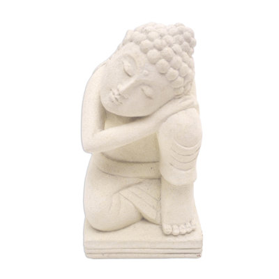 Buddha's Blissful Sleep Sandstone Figurine