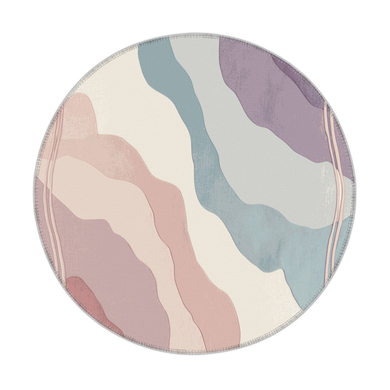 Clouded Drift Indoor And Outdoor Area Rug, Round 5'