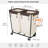 280L Large Lanudry Hamper With Wheels, Laundry Basket With Wheels 2 Sections, Clothes Sorter Cart With Divider For Hotel, Home, 1-Pack-2087613745-2087613751