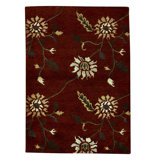 Tibetan Hand Woven Wool Floral Area Rug