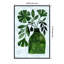"Abstract Green Floral No 2" par Kincer, reproduction d'art sur toile encadrée-47072471