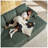 Welike 84" W x 52" D x 33.5" H 3-Seater Corduroy Sofa with 2 Ottomans and Storage