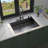 30X22 Topmount Gunmetal Black 18 Gauge Stainless Steel  Single Bowl Kitchen Sink With Faucet