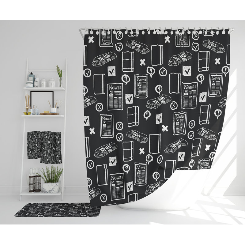 Nazmina Polyester Shower Curtain Set