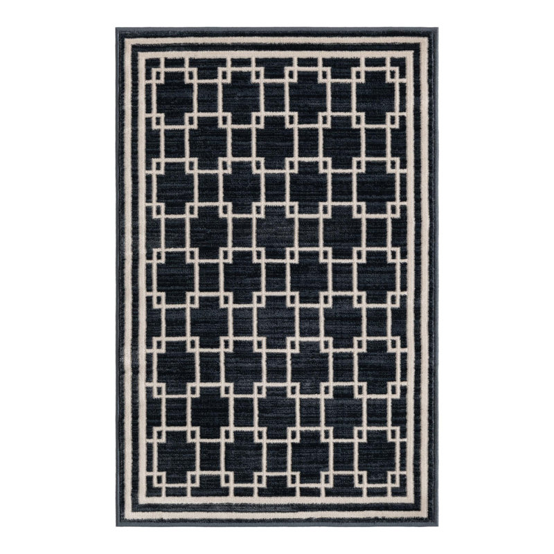 Jill Zarin Metropolitan Uptown Rug Navy Blue, Rectangle 2' x 3'1"