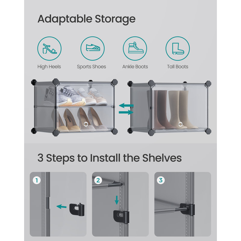40 Pair Stackable Shoe Rack