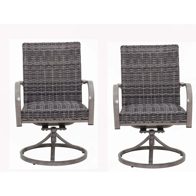 Ensemble de 2 chaises de patio pivotantes pour l'extérieur