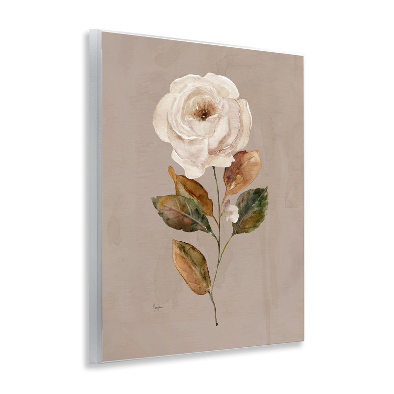 «Rose Bud» sur une simple plaque murale grise, design par Livi Finn