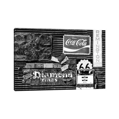 Black Arizona Series - Gas Station Route 66 by Philippe Hugonnard - Wrapped Canvas Print