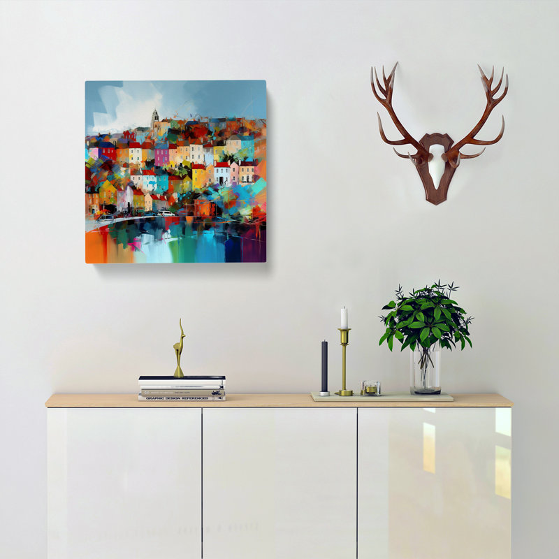 City Of Bristol Abstract Art - Print, 50cm H x 50cm W x 3cm D