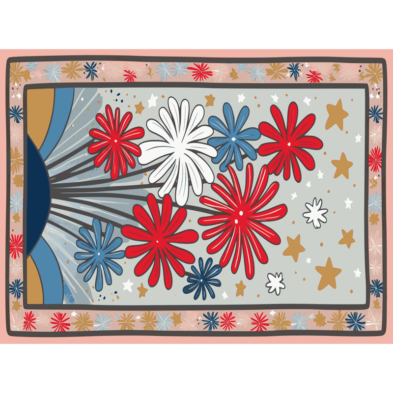 Tapis vacances des fêtes The Holiday Aisle®, Rectangle 5 pi x 7 pi