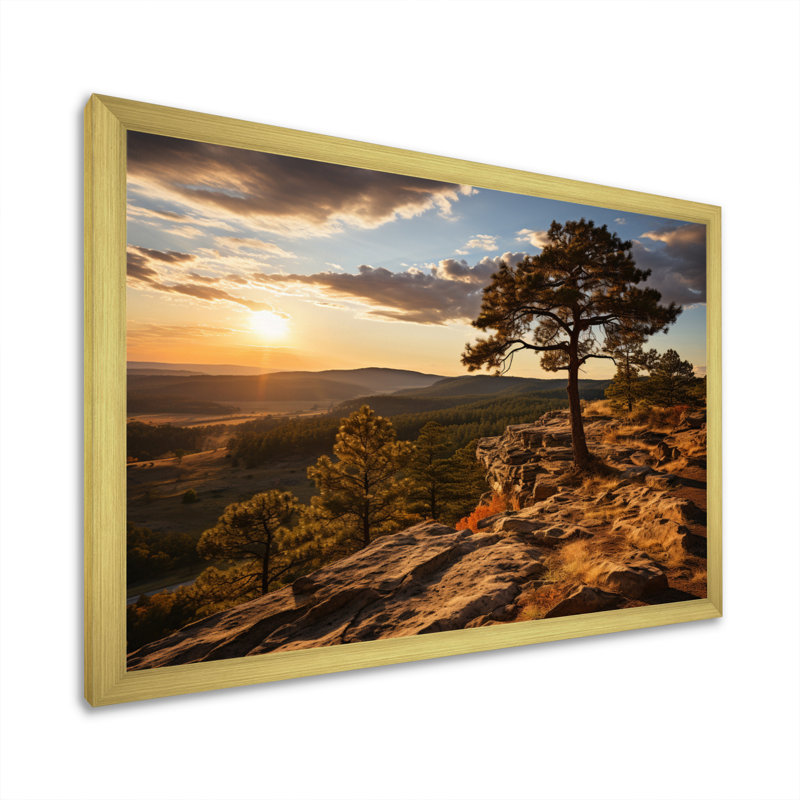 «Alabama Country Landscape II», reproduction sur toile, H 16 po x l 32 po x P 1 po, Encadrement doré