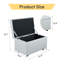 Banc de rangement avec repose-pieds en tissu 24,8 pouces - Siège rabattable compact et rangement caché pour l'entrée, la chambre à coucher ou le salon-1281475317