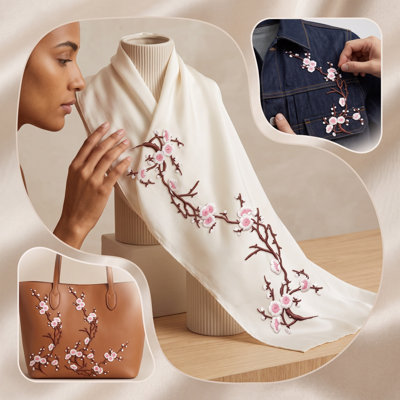 Présentoir en acrylique - Écussons brodés floraux thermocollants ou à coudre pour vêtements, robes, jeans, sacs et décorations à faire soi-même