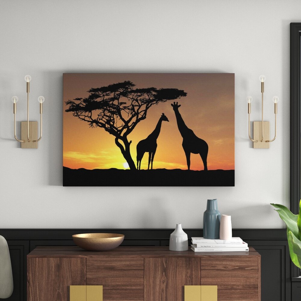 Leinwandbild Afrikanische Giraffen