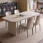 Plateau de table rectangulaire en bois fritté blanc avec table en bois massif pour la salle à manger / cuisine-1281591813