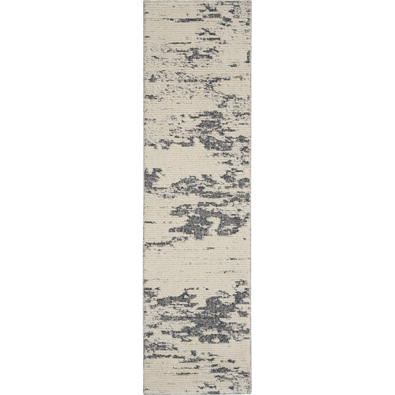 Tapis ivoire Amberly, Tapis de couloir 2 pi 2 po x 7 pi 6 po