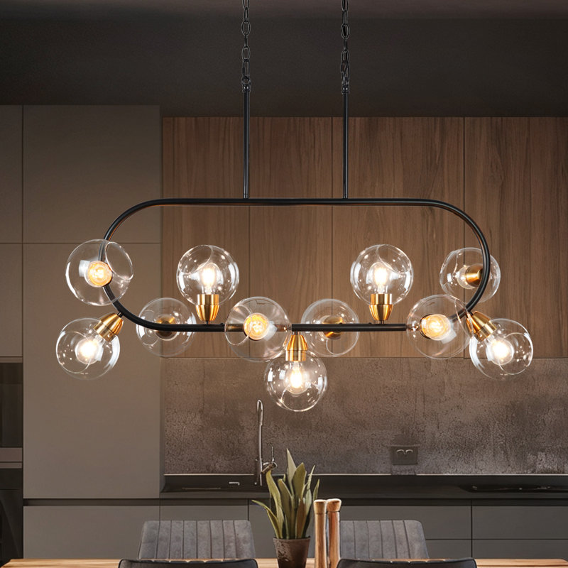 11- Light Dimmable Modern Sputnik Chandelier Bubble Chandelier Glass Chandelier for Dining Room